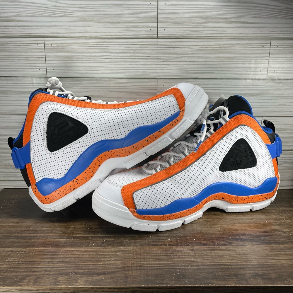 Fila Grant Hill 2 Men’s White Blue Orange Shoes - Men’s Size 15 - Picture 3 of 9